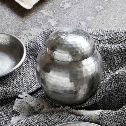 House Doctor - Opbevaring m. låg, Galior, Sølv finish - dia: 11.5 cm