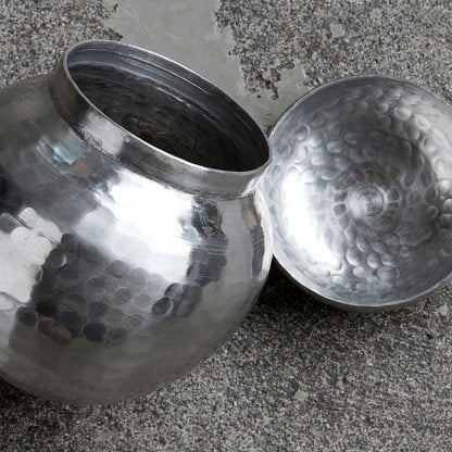 House Doctor - Opbevaring m. låg, Galior, Sølv finish - dia: 11.5 cm