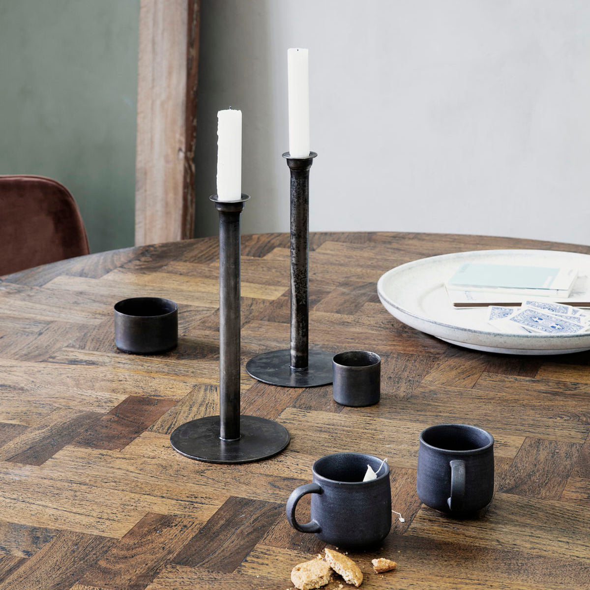 House Doctor - Lysestage, Latuna, Antik kobber - h: 27 cm, dia: 12.5 cm