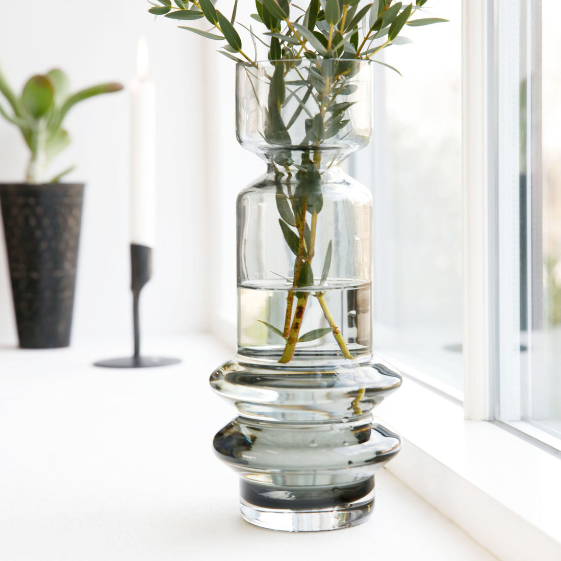 House Doctor - Vase, Sapa, Grå - h: 25 cm, dia: 7 cm