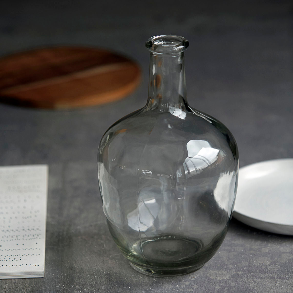 House Doctor - Vase / flaske, Glass, Klar - h: 29 cm, dia: 18 cm