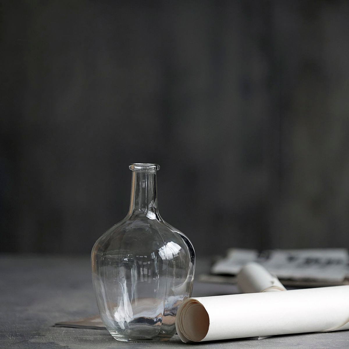 House Doctor - Vase / flaske, Glass, Klar - h: 25.5 cm, dia: 14 cm