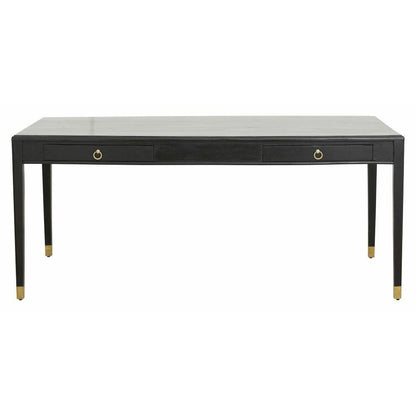 EMS skrivebord i mangotræ - 179x90 - sort/guld finish