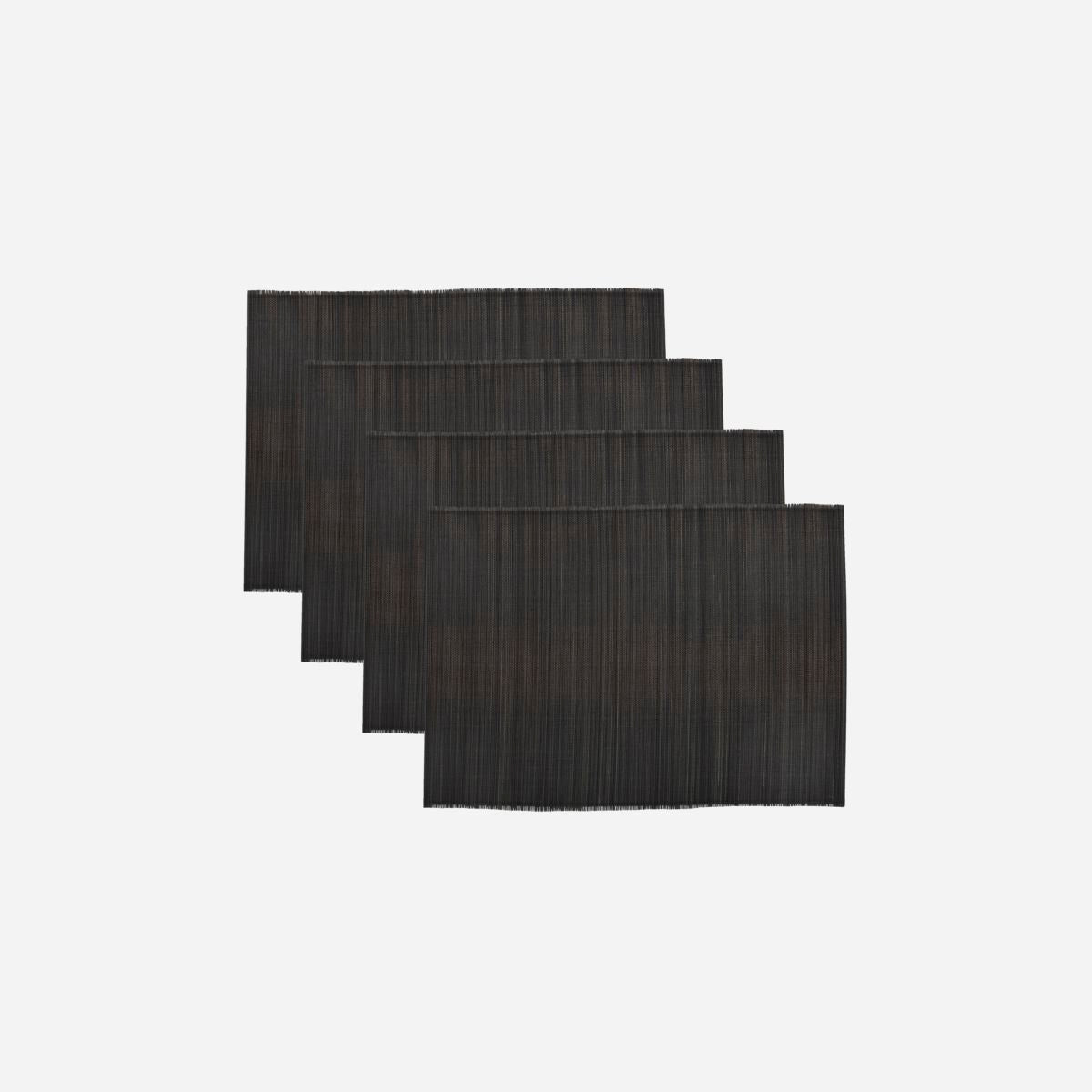 House Doctor-Dækkeserviet, Bamb, Sort-l: 45 cm, w: 33 cm