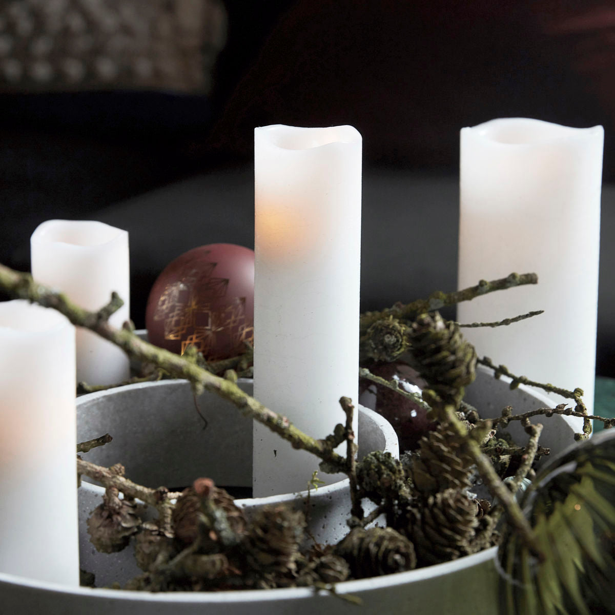 House Doctor - Lys, LED, Hvid - h: 20 cm, dia: 5 cm