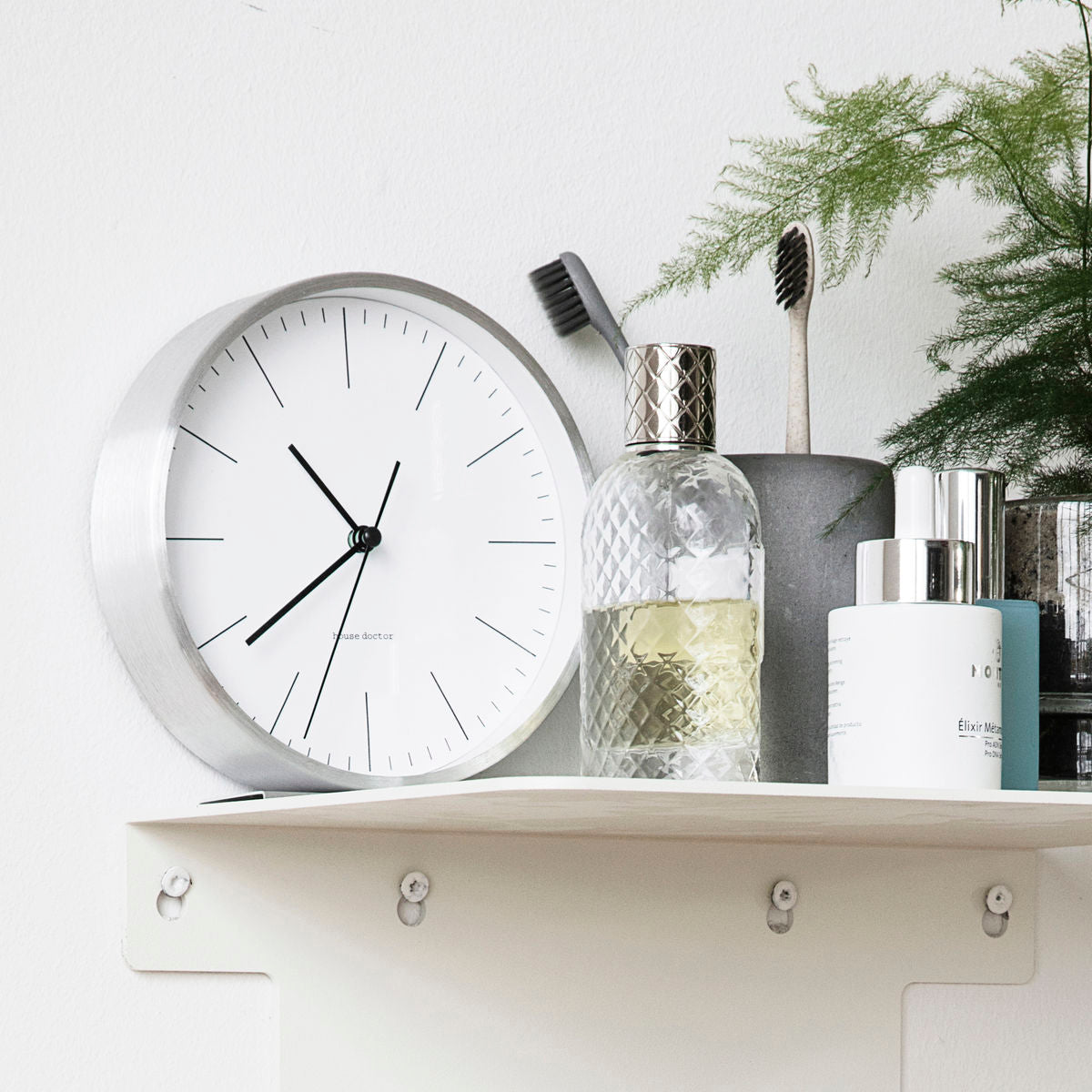 House Doctor - Vækkeur, Le, Sølv - h: 5 cm, dia: 9.2 cm