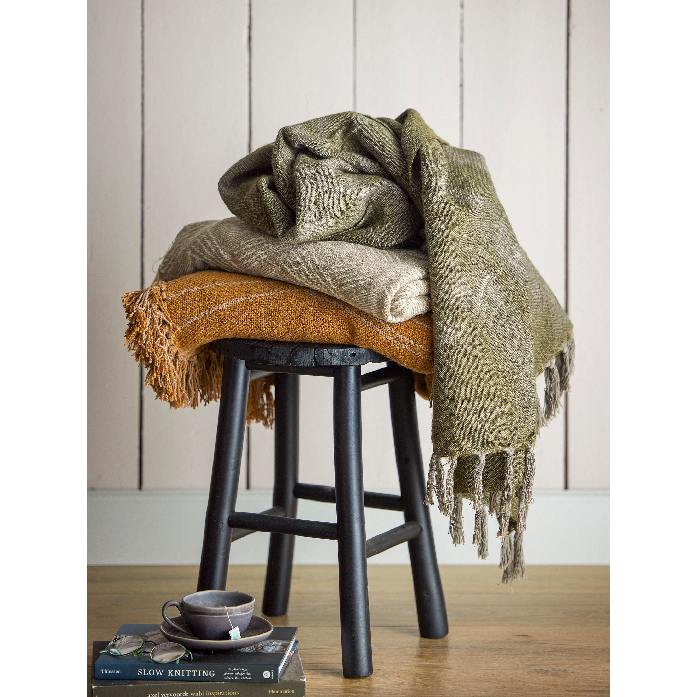 Bloomingville Ginger Throw, Grøn, Uld - Bloomingville - DesignGaragen.dk