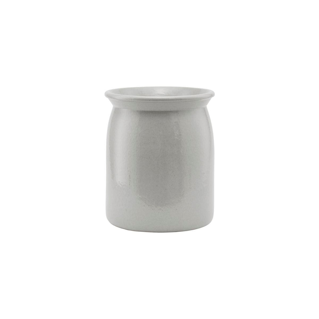 Meraki Ceramic jar, Shellish grey, Medium