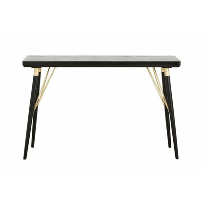 LISCIA konsolbord i træ - 120 x 40 cm - sort/mat guld finish