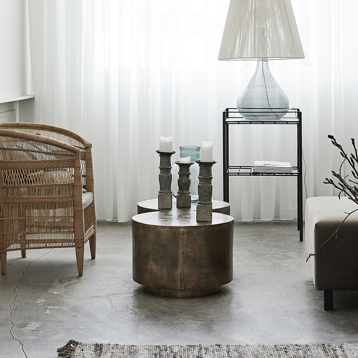 House Doctor - Lysestage, Gima, Grøn - l: 10 cm, w: 10 cm, h: 23 cm