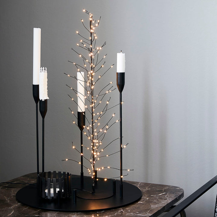 House Doctor-Juletræ i ståltråd, Glow, Sort-h: 60 cm, dia: 12 cm