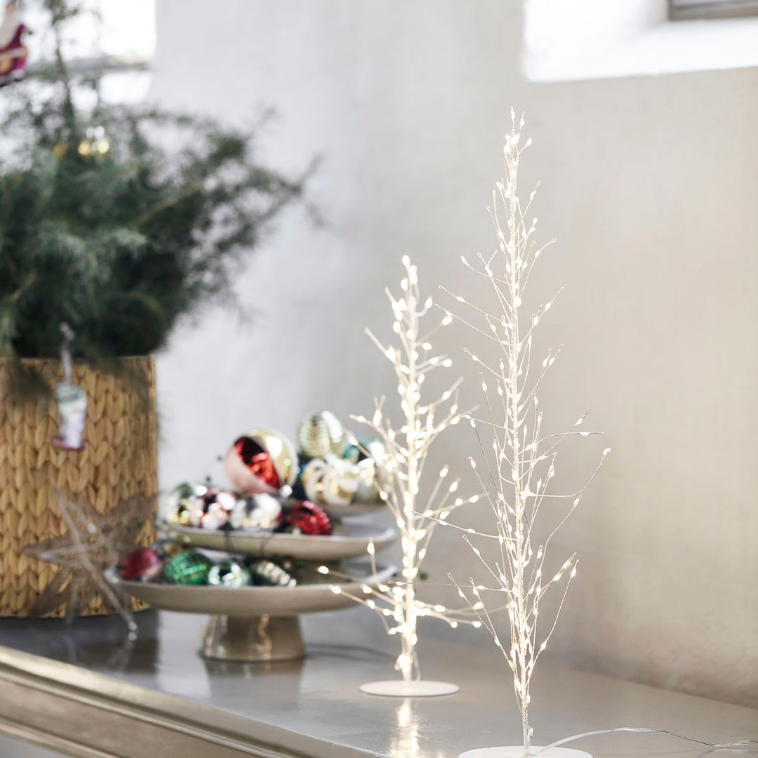 House Doctor-Juletræ i ståltråd, Glow, Hvid-h: 60 cm, dia: 12 cm