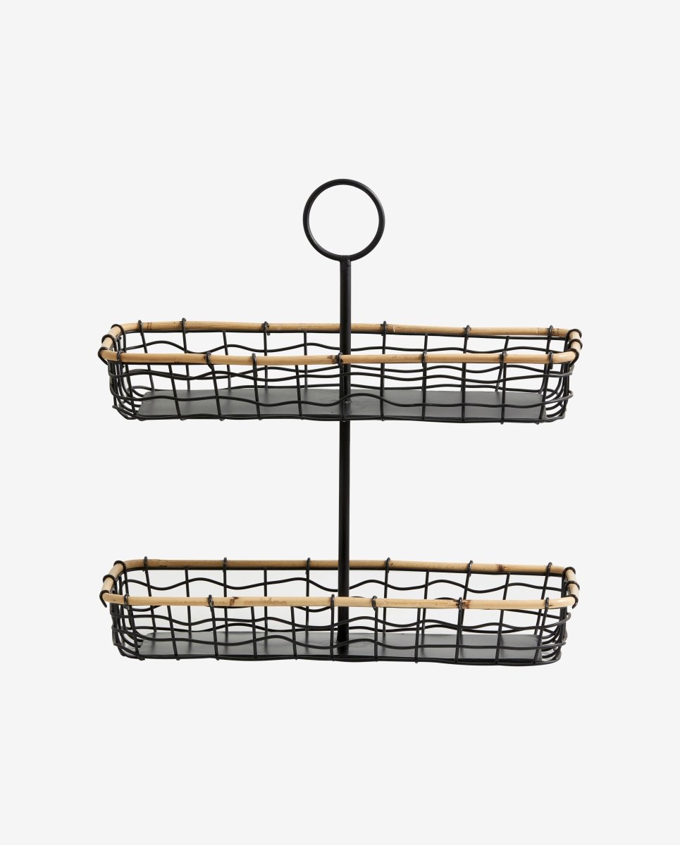 HANA opbevaringskurve i sort metalflet - sort