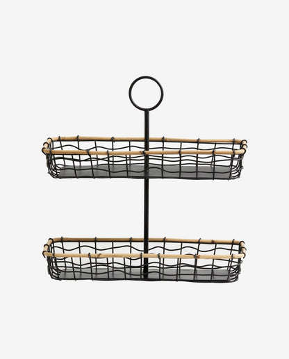 HANA opbevaringskurve i sort metalflet - sort