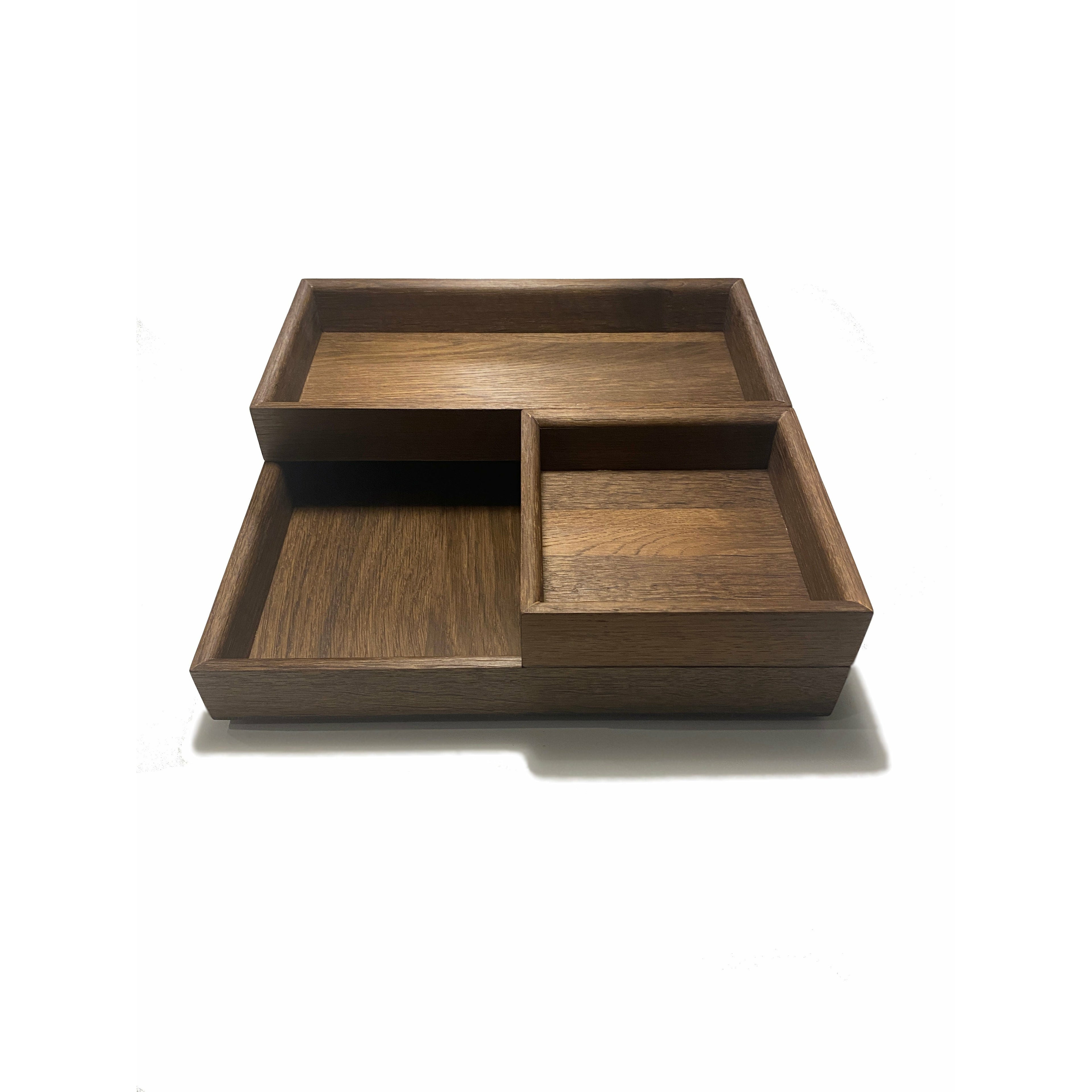 Langbo Stackable Tray Bundle - White Oiled Oak