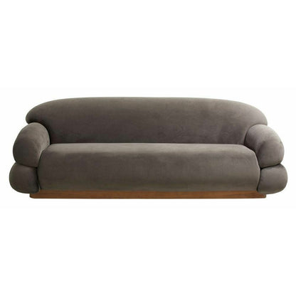 Nordal SOF sofa med betræk i velour - L214 cm - varm grå