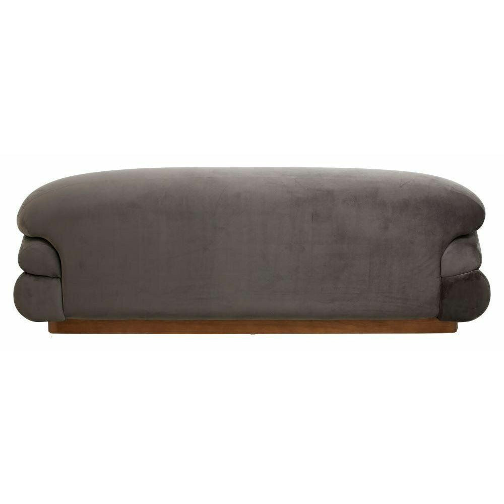 Nordal SOF sofa med betræk i velour - L214 cm - varm grå