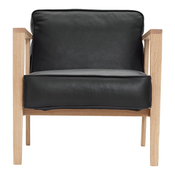 Andersen Furniture - LC1 Loungestol - sort læder/stel i eg