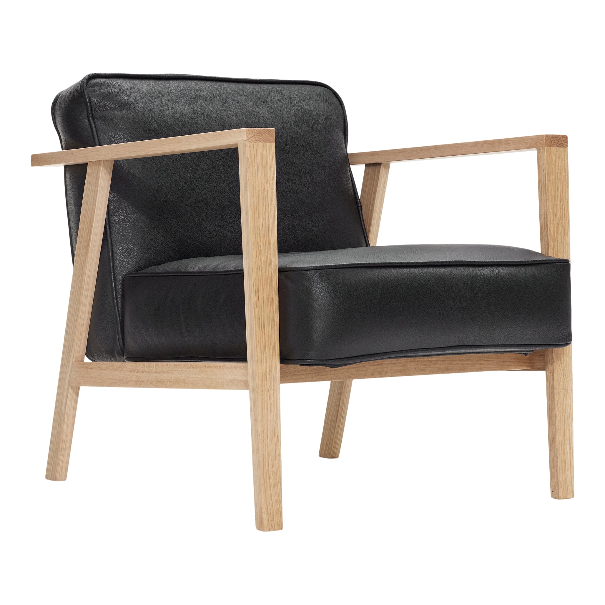 Andersen Furniture - LC1 Loungestol - sort læder/stel i eg