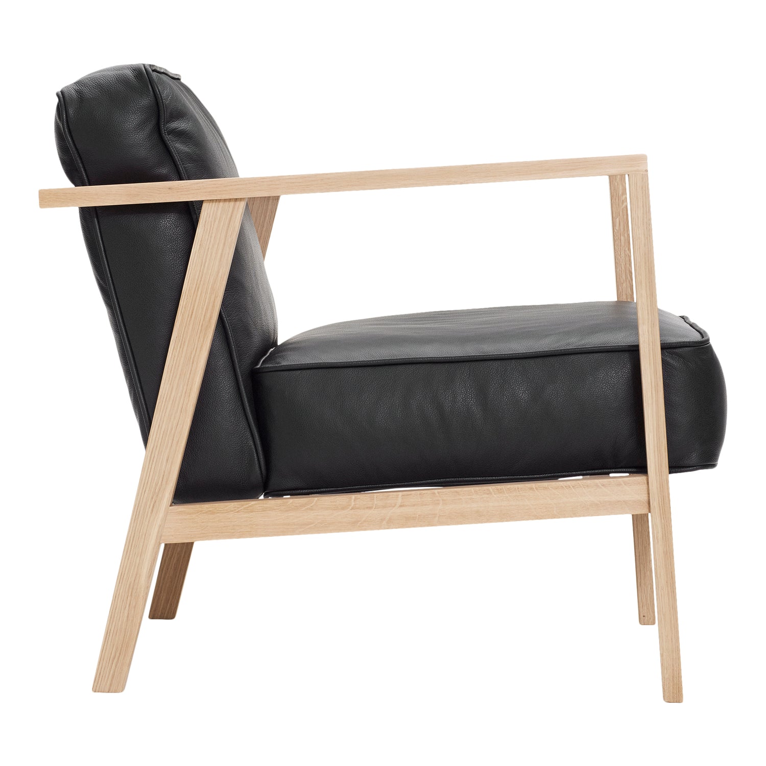 Andersen Furniture - LC1 Loungestol - sort læder/stel i eg