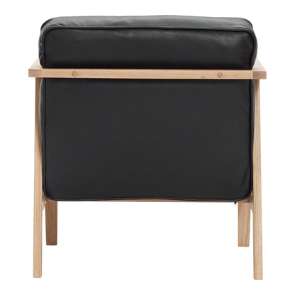 Andersen Furniture - LC1 Loungestol - sort læder/stel i eg