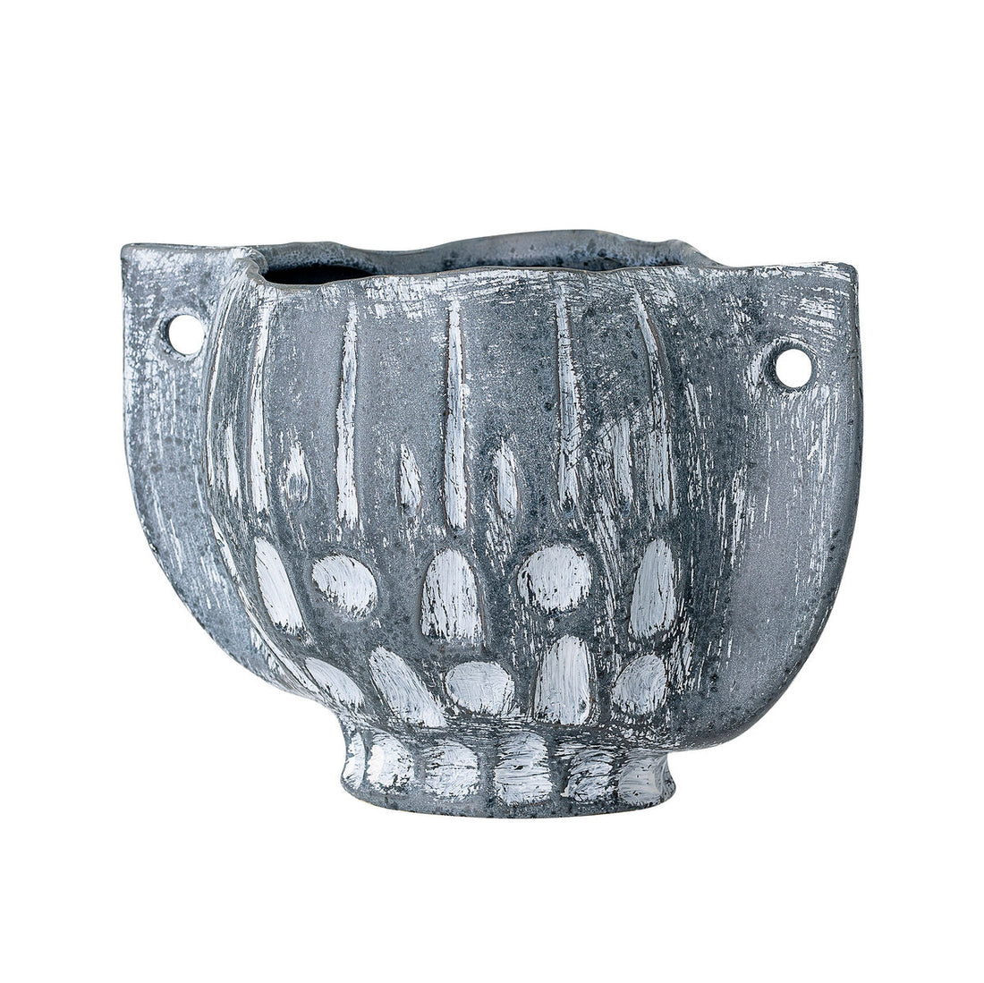 Bloomingville Oney Urtepotteskjuler, Blå, Stentøj - Bloomingville - DesignGaragen.dk