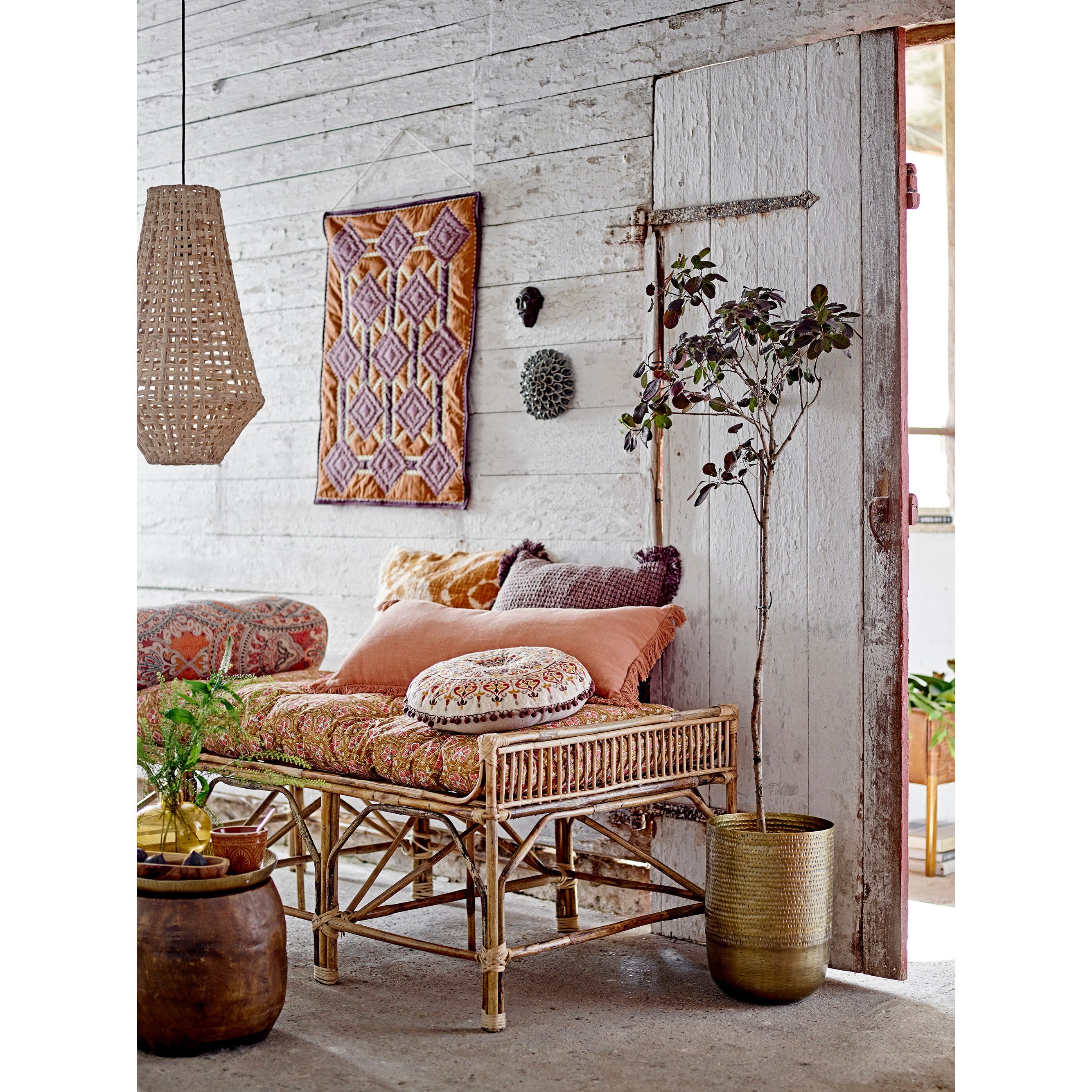 Bloomingville Ester Cushion, Orange, Bomuld - Bloomingville - DesignGaragen.dk