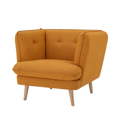 Bloomingville Bloomingville Elliot Lounge Stol, Orange, Polyester - DesignGaragen.dk.