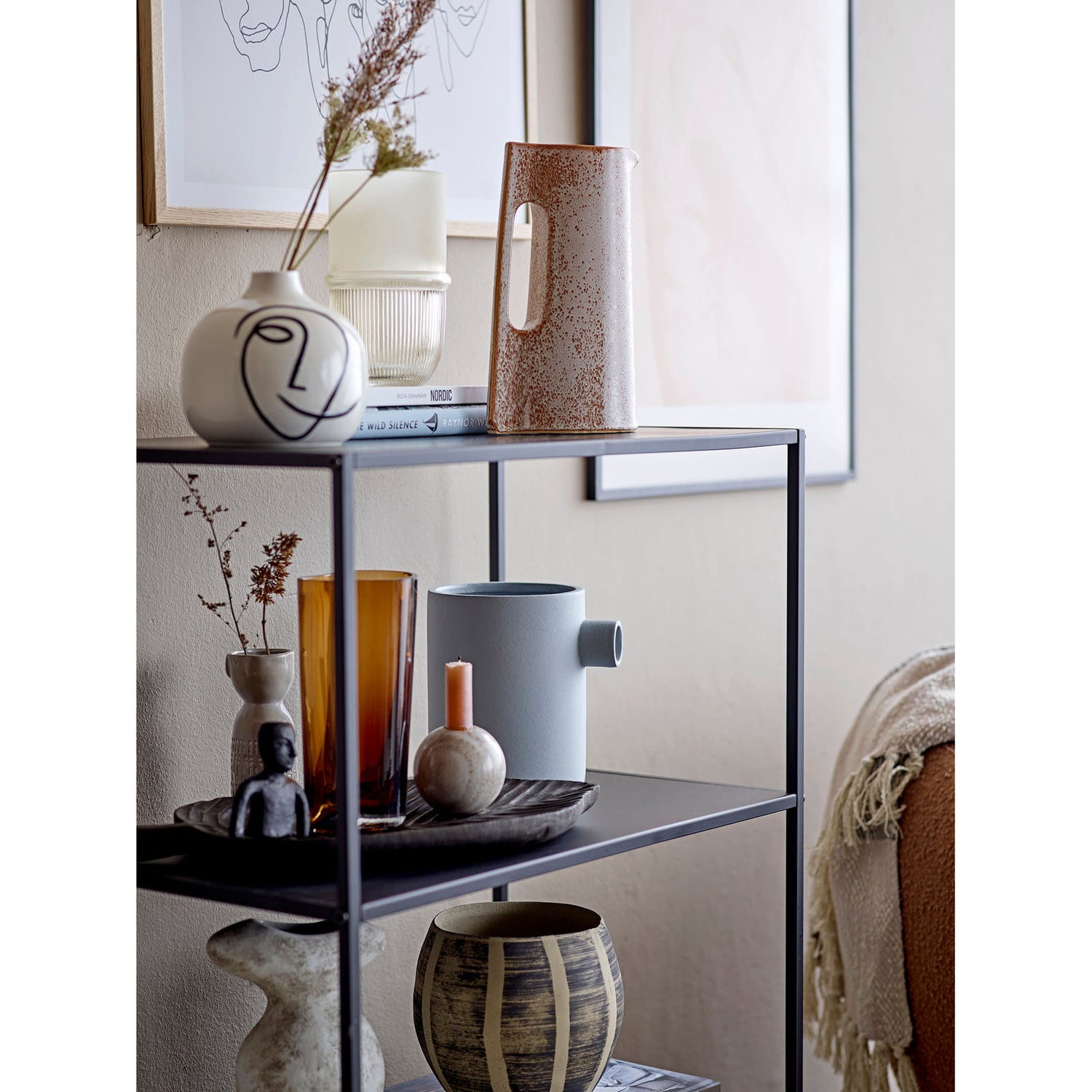 Bloomingville Ves Hylde, Sort, Metal B: 35cm, H: 103cm, L: 60cm - Bloomingville - DesignGaragen.dk