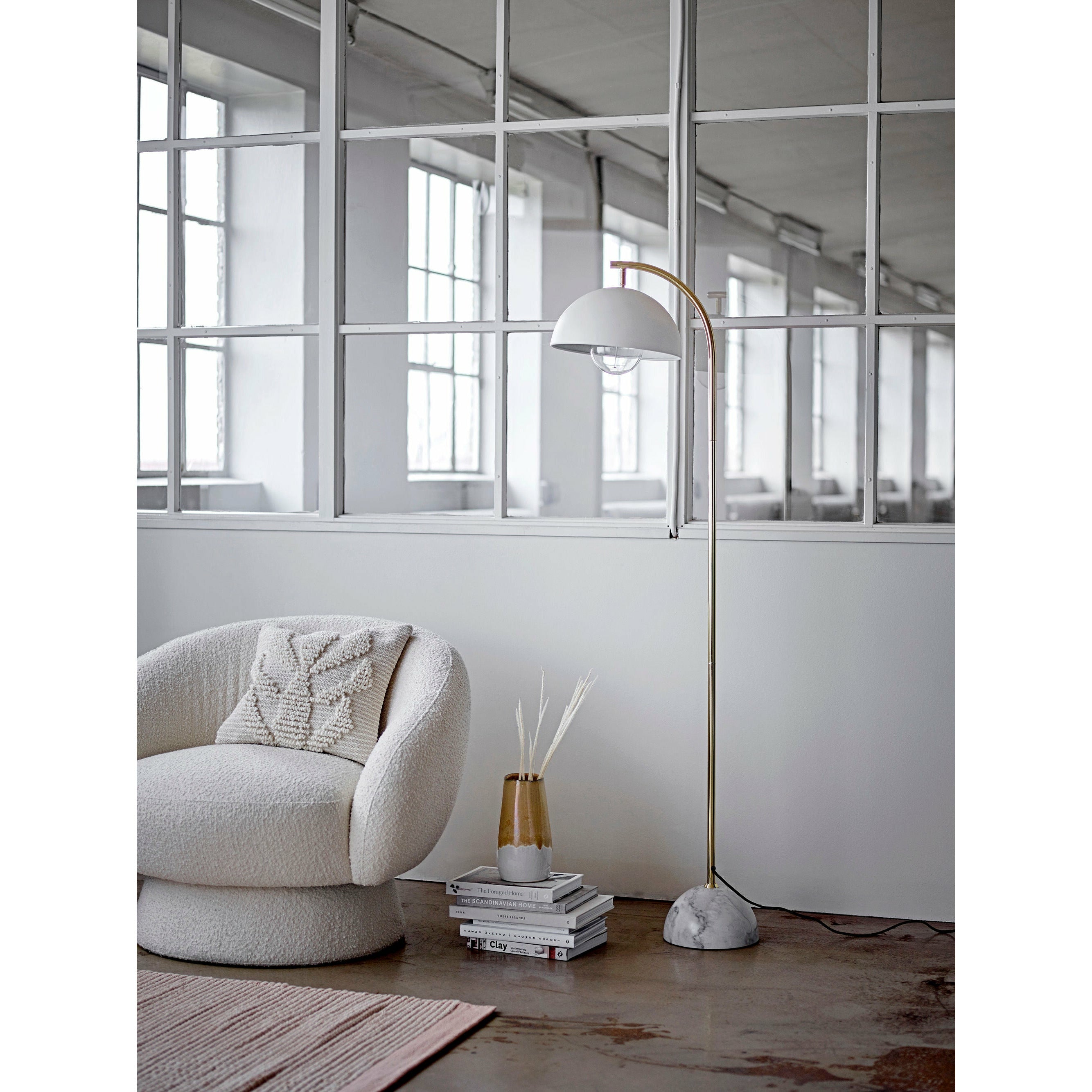Bloomingville Ted Lounge Stol, Hvid, Polyester - Bloomingville - DesignGaragen.dk