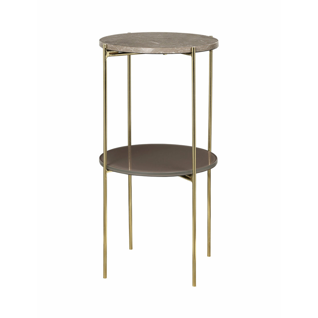 Cozy Living Fryd Marble Bed Side Stand - TOFFEE BROWN