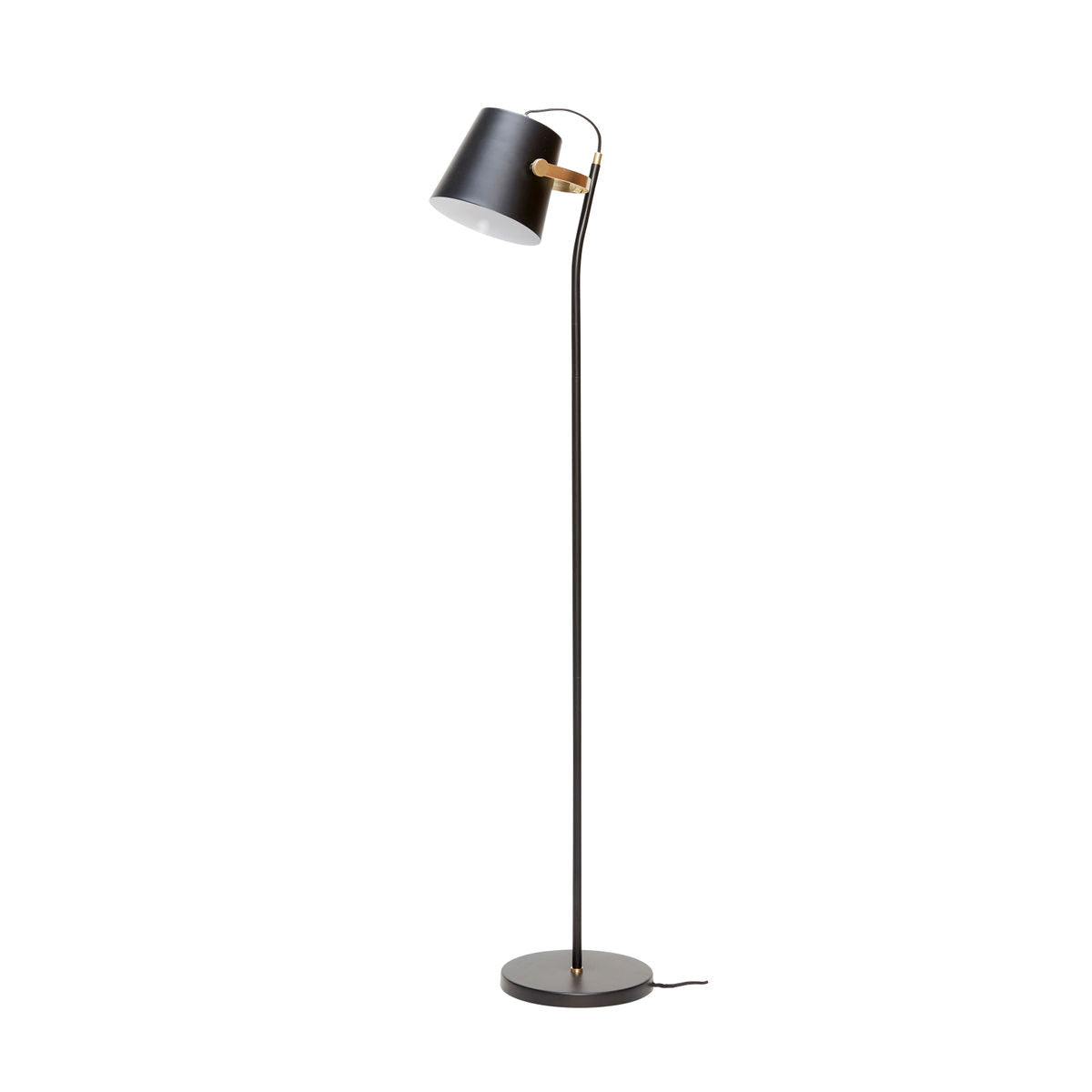 Hübsch Architect Gulvlampe  Sort/Messingfarve