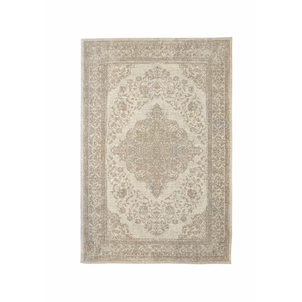 Nordal PEARL vævet bomuldstæppe - 160x240 - sand/beige