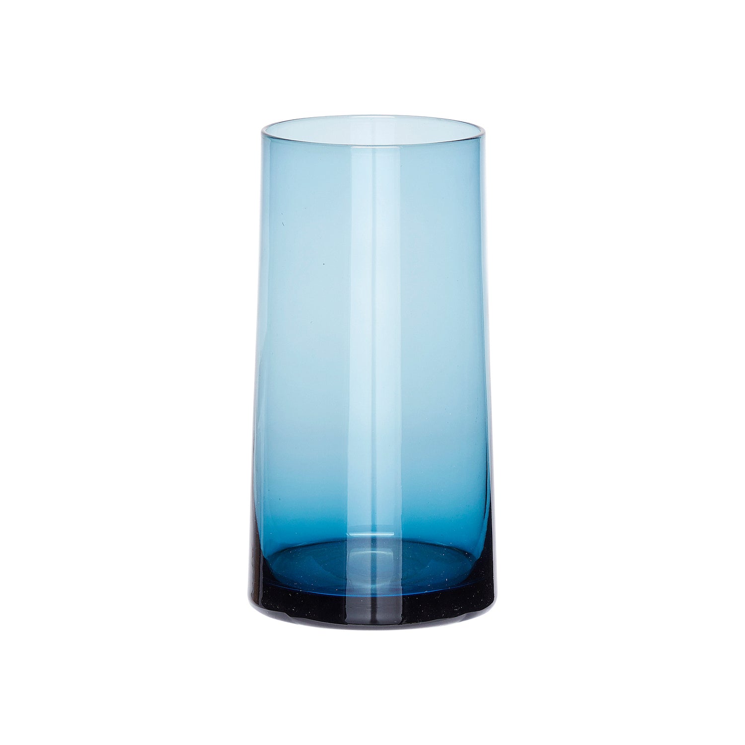 Hübsch - Vase, blå - ø7xh16cm - Hübsch - DesignGaragen.dk