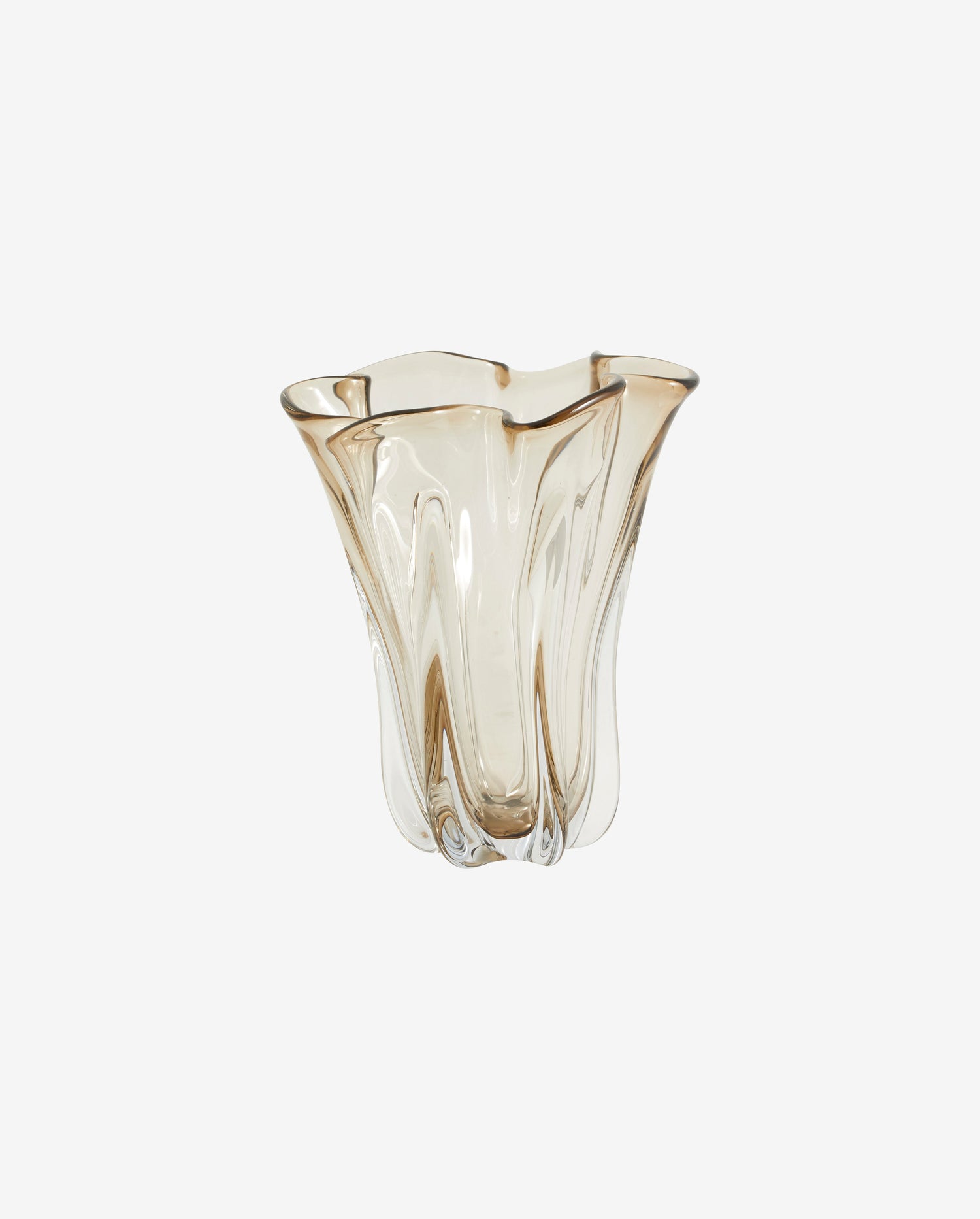 KOMNIO vase - lys brun