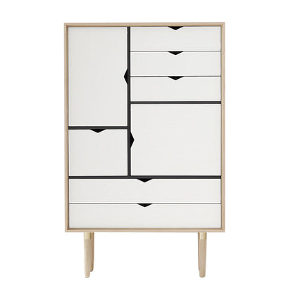 Andersen Furniture - S5 opbevaringsmøbel i hvidolie med hvid front - B83xD43xH132 cm - Andersen Furniture - DesignGaragen.dk