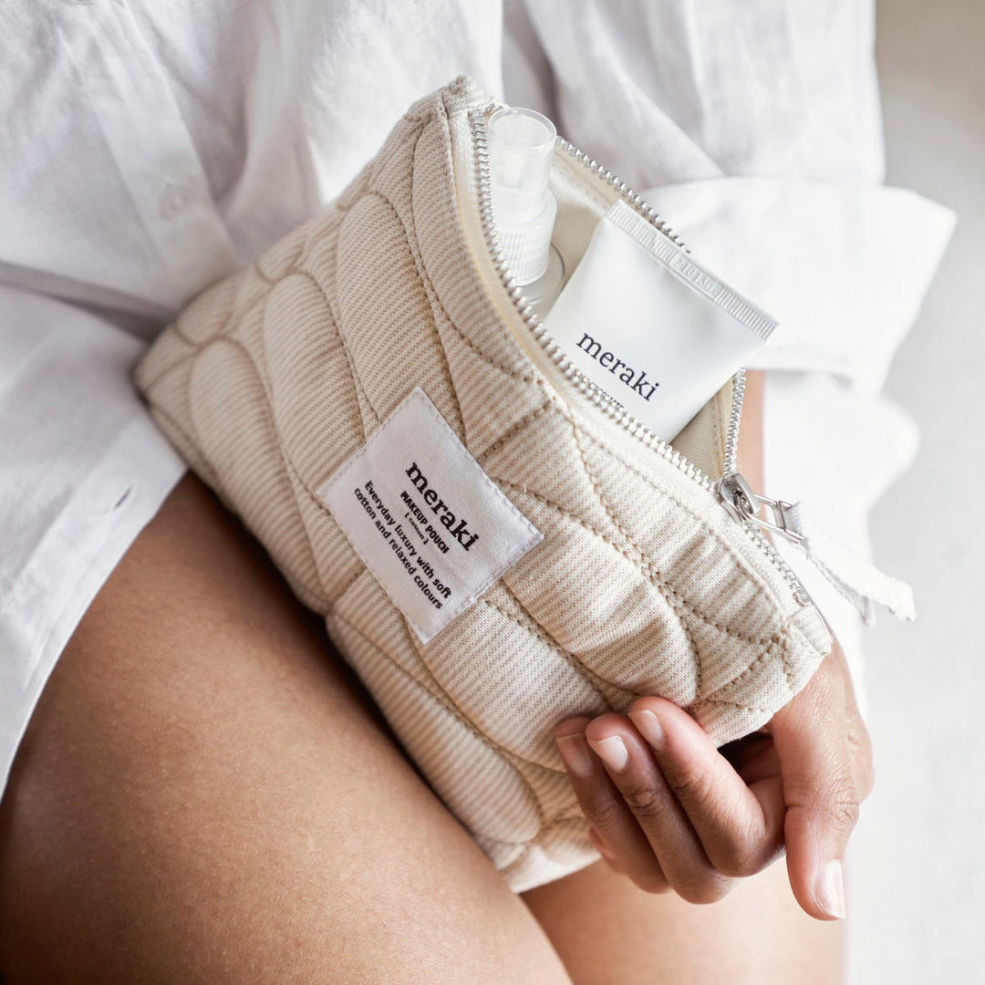 Meraki Makeup pouch, Mentha, Off white/safari, Small