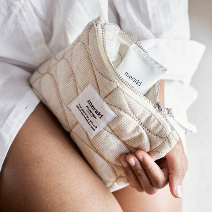 Meraki Makeup pouch, Mentha, Off white/safari, Small