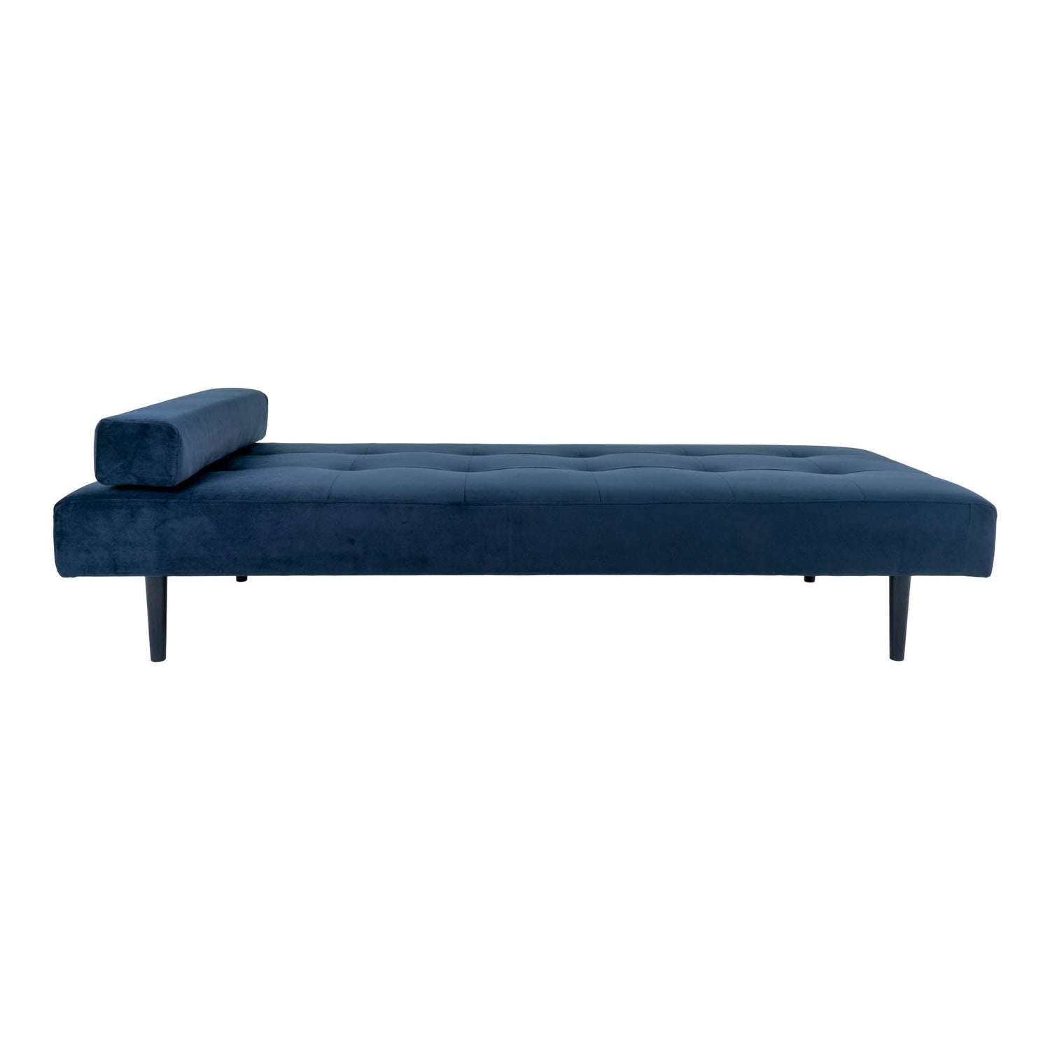 Capri Daybed - Daybed i velour, mørkeblå med sorte træben, HN1005