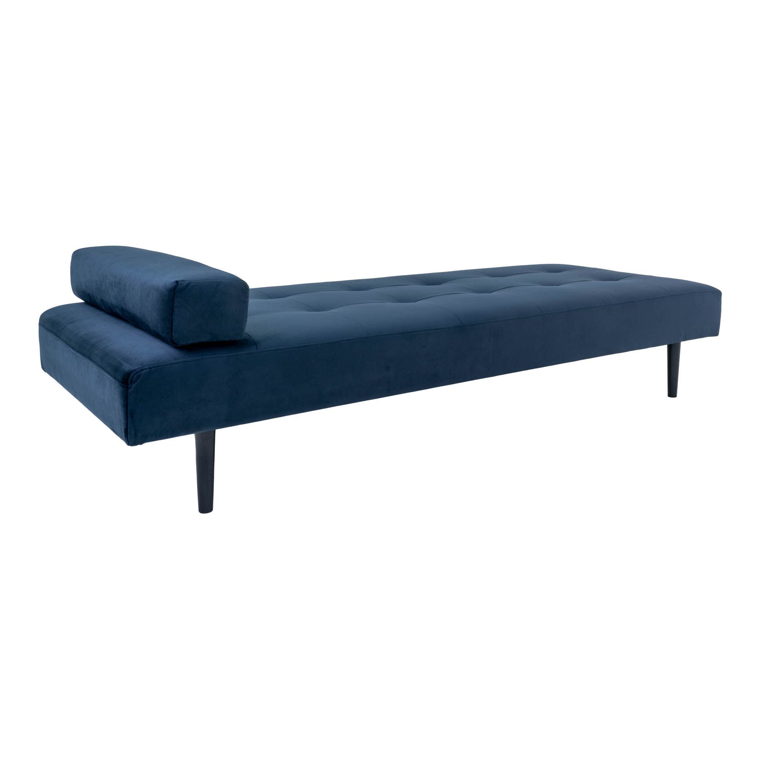 Capri Daybed - Daybed i velour, mørkeblå med sorte træben, HN1005