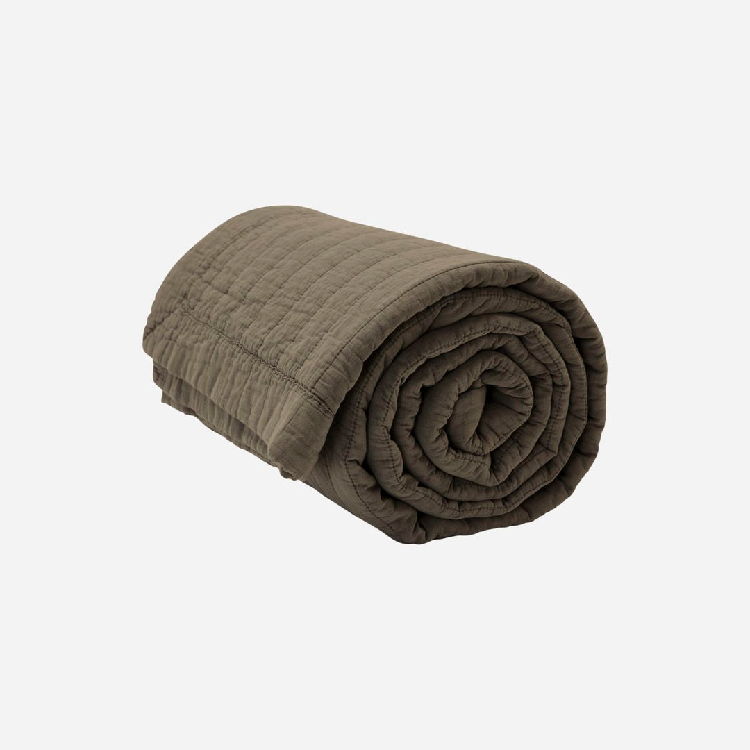 By Nord-Vatteret sengetæppe, Magnhild, Bark-l: 280 cm, w: 160 cm