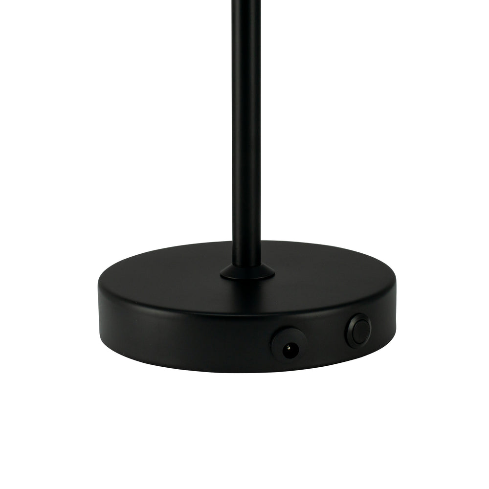 Dyberg Larsen Stockholm bordlampe LED sort - Ø20xH30cm - DesignGaragen.dk.