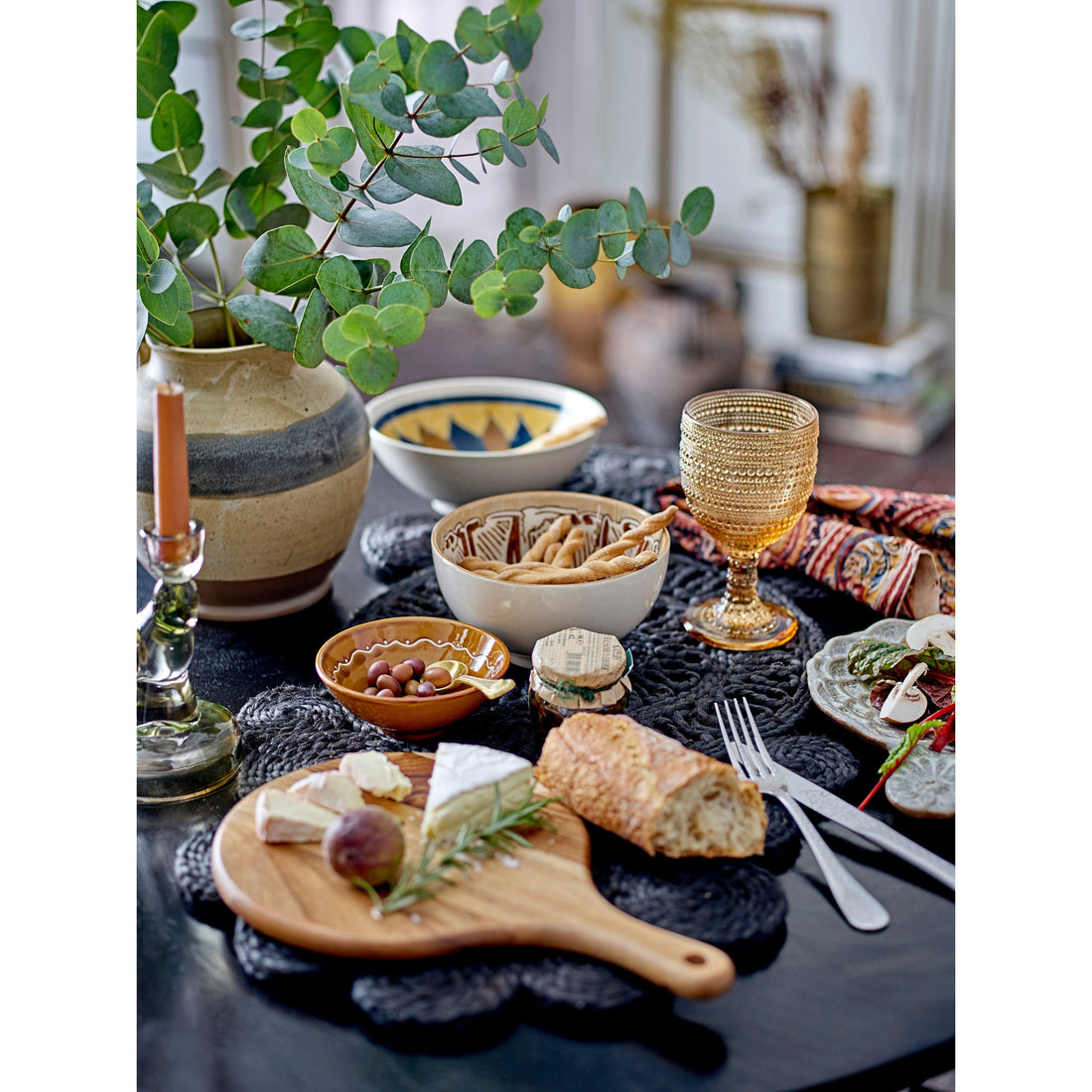Bloomingville Valder Table Runner, Sort, Jute
