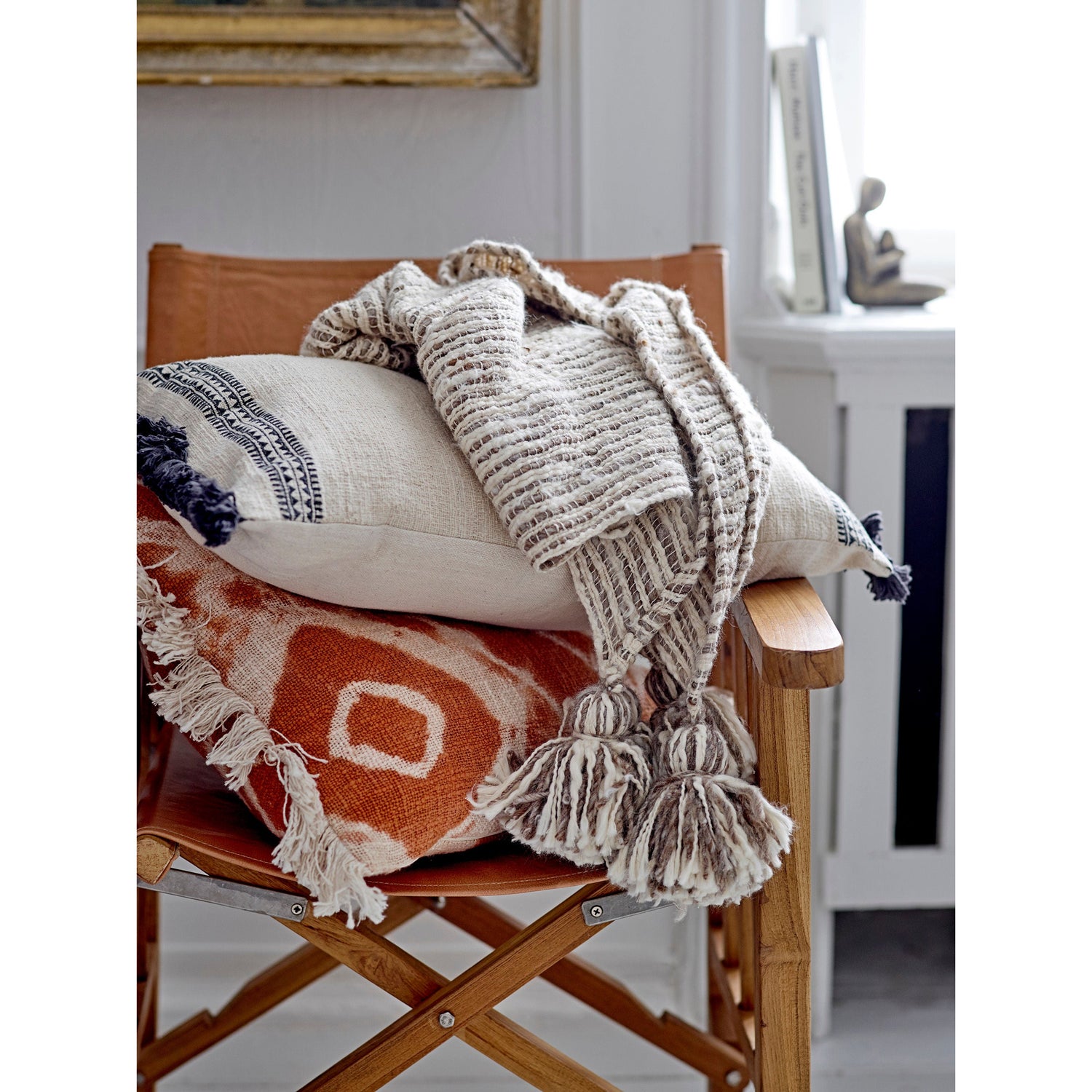 Bloomingville Ester Cushion, Orange, Bomuld - Bloomingville - DesignGaragen.dk