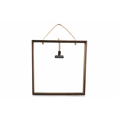 Langbo Square Frame - Smoked Oiled Oak / Chrome