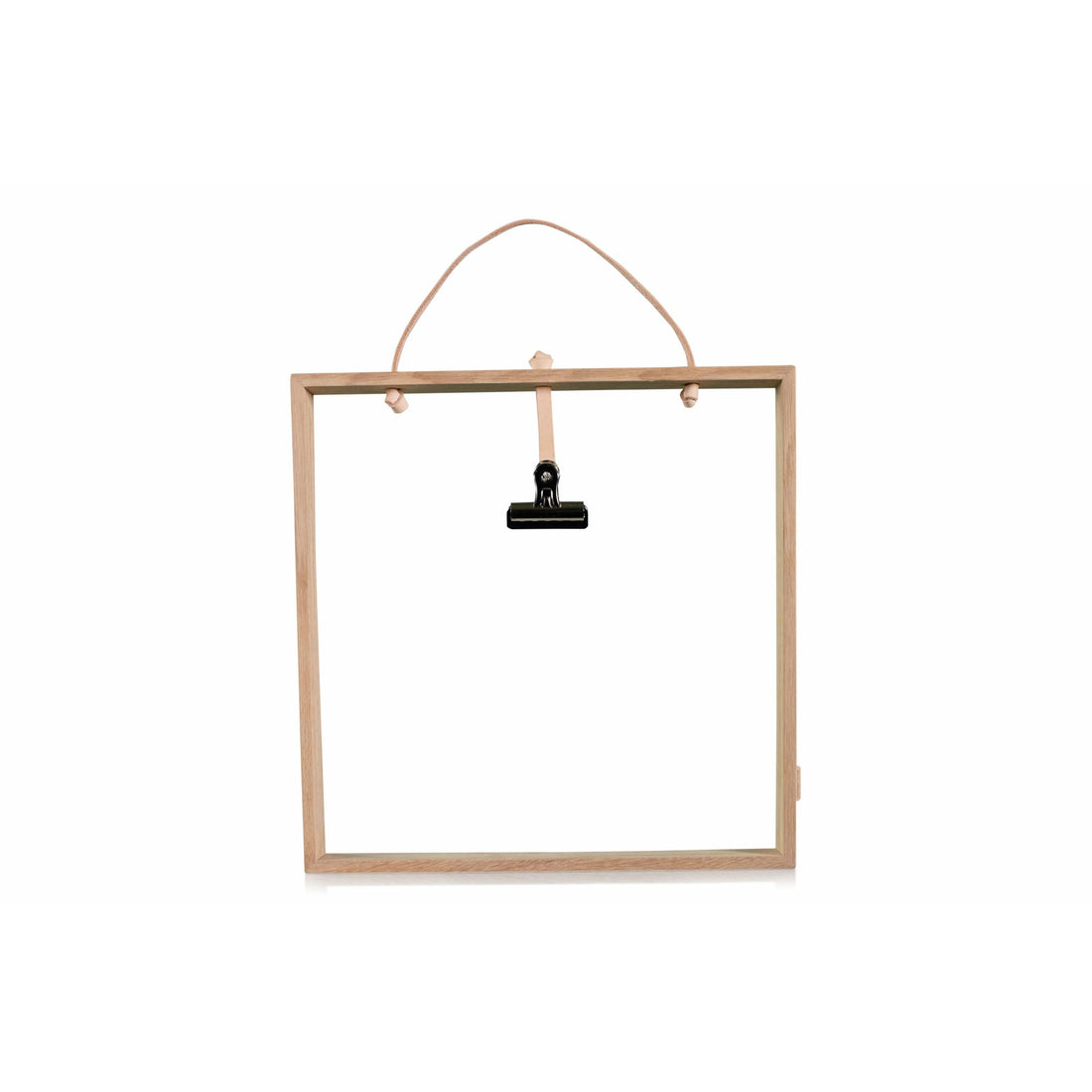 Langbo Square Frame - Natural Oiled Oak / Chrome