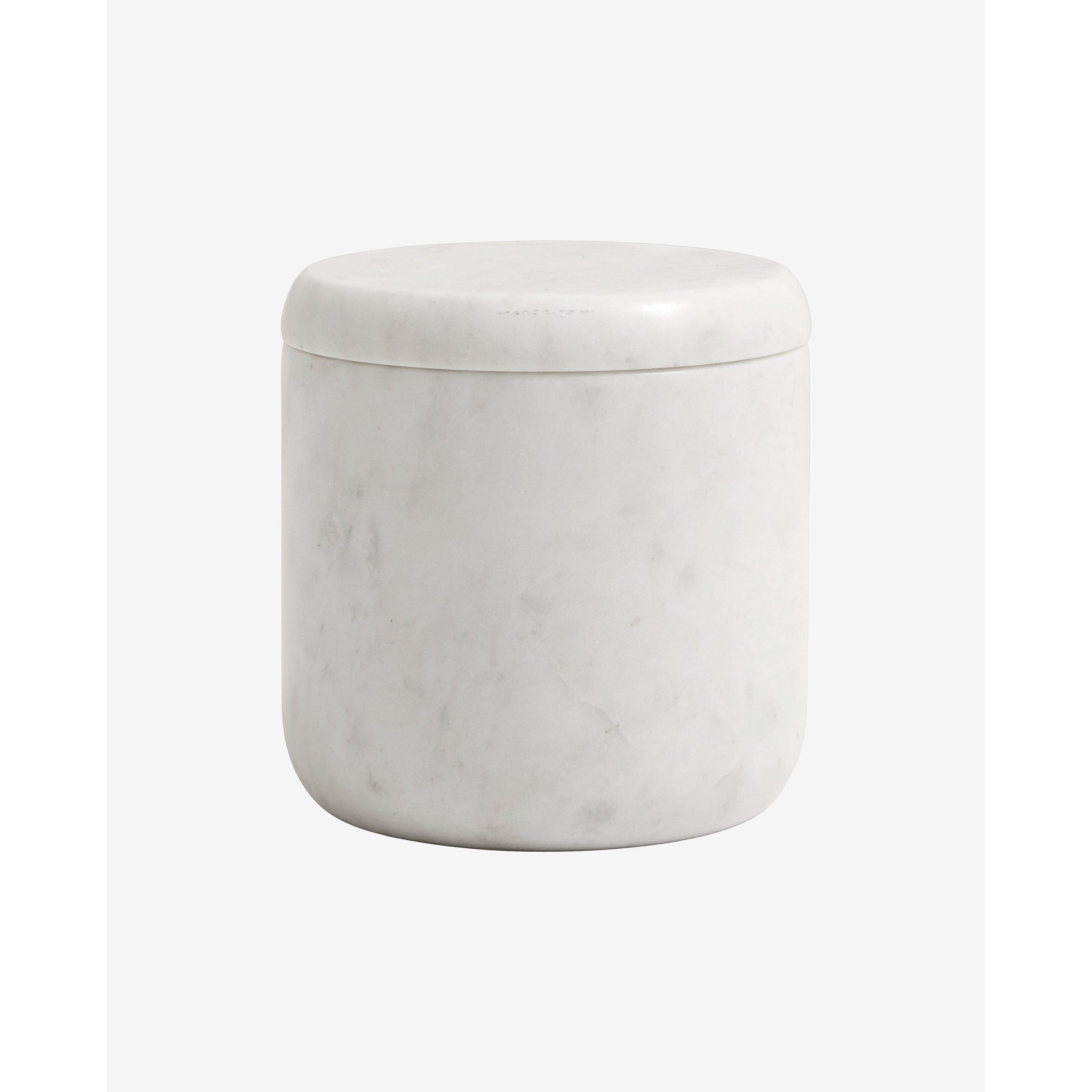 MARBLE opbevaringskrukke i marmor - h10 cm - hvid - Nordal - DesignGaragen.dk