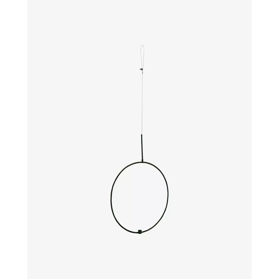 Cirkel lysestage til ophæng - ø42 cm - sort