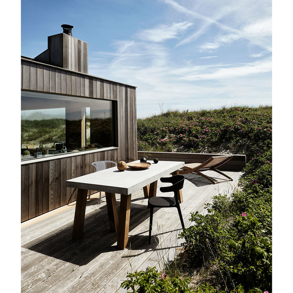 Muubs Spisebordsstol Luna Stripe - Black/Black - Polypropylene - W: 51 H: 77 D: 51 cm - DesignGaragen.dk.