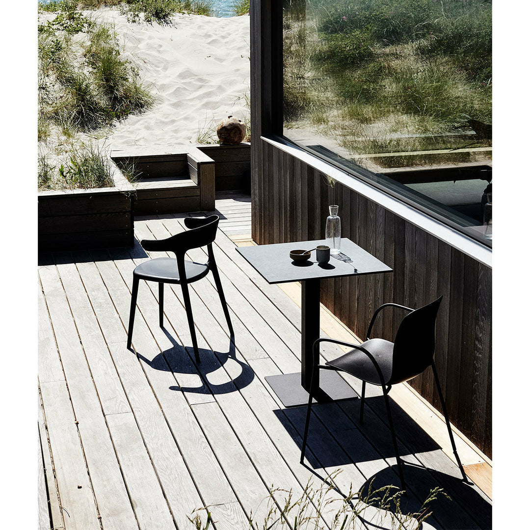 Muubs Spisebordsstol Luna Stripe - Black/Black - Polypropylene - W: 51 H: 77 D: 51 cm - DesignGaragen.dk.